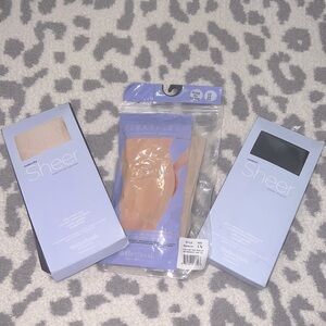 Women’s maternity comfort tummy panel stockings and shaper panty bundle